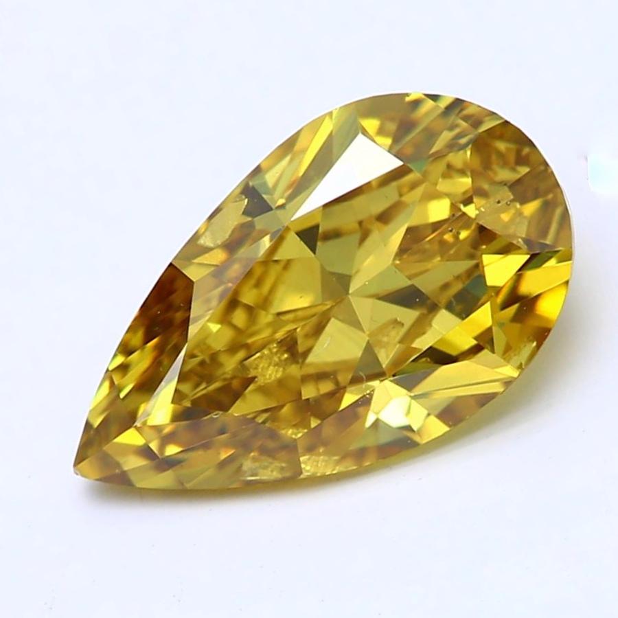 Certificat : GIA 
Numéro de rapport : 1142828248
Forme et coupe : Poire
Poids carats :  1,01 carat
Dimensions : 9,13 x 5,36 x 3,20 mm
Qualité de la couleur : Jaune foncé fantaisie

CARACTÉRISTIQUES DU DIAMANT :

Ce diamant de couleur jaune foncé est