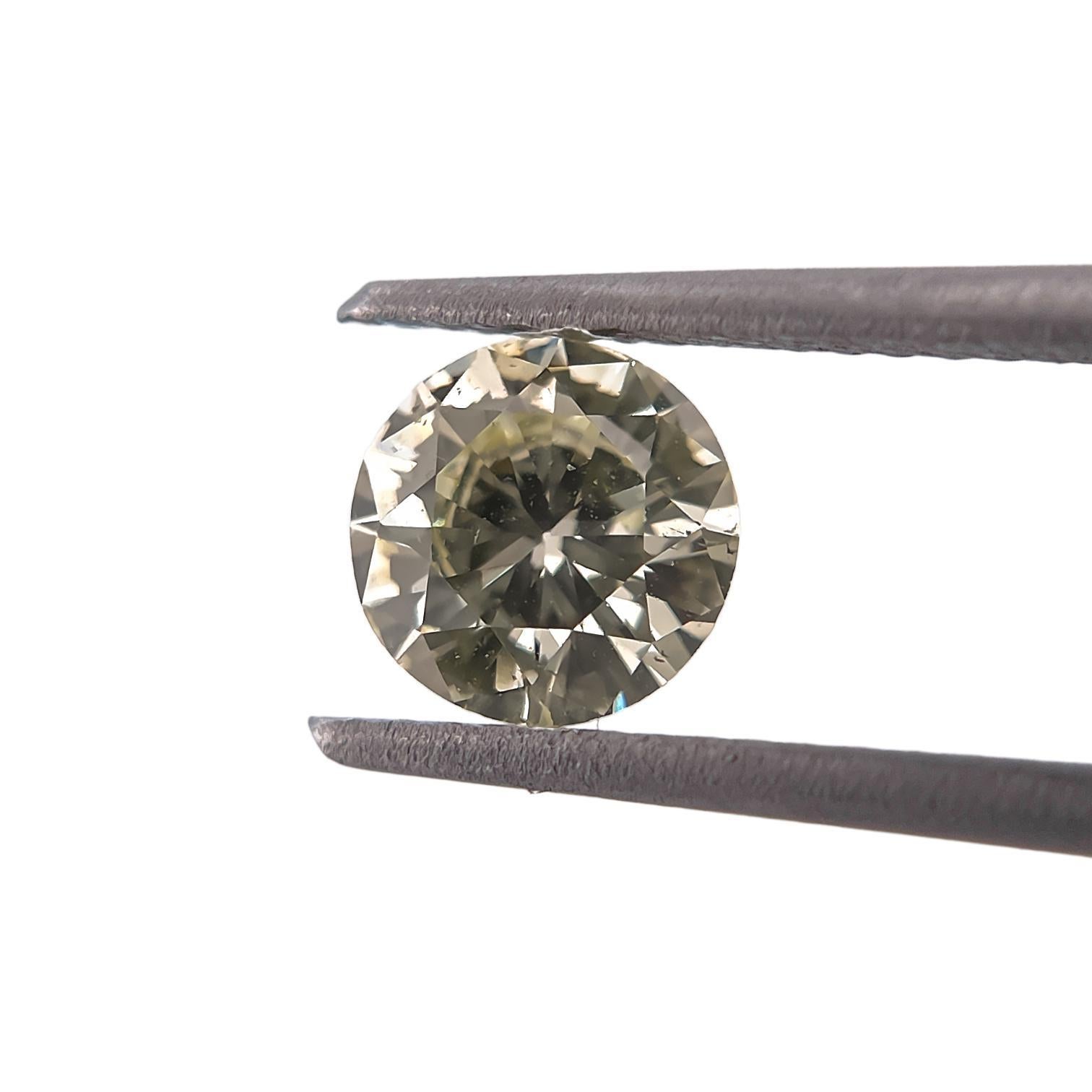 Taille brillant Diamant naturel certifié GIA 1,01 TCW Round Q-R en vente