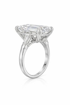GIA Certified 10.11 Carat G VS2 Emerald Cut Diamond Ring