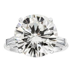 Roman Malakov GIA Certified 10.11 Carat Round Diamond ThreeStone Engagement Ring