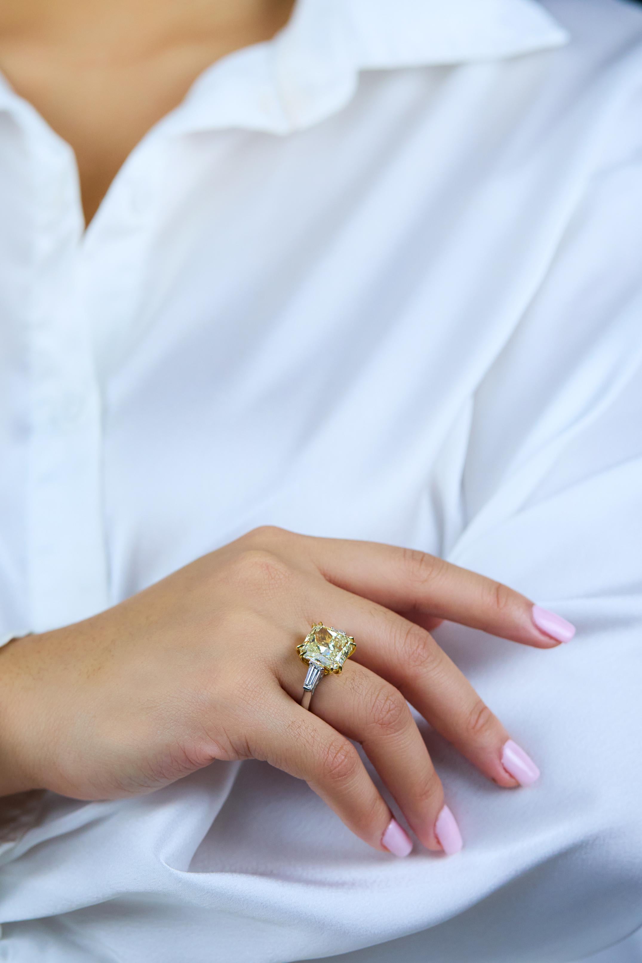 10 carat yellow diamond ring