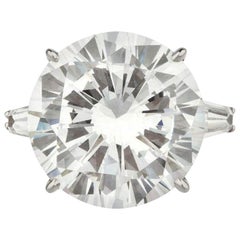 GIA-zertifizierter 6 Karat lupenreiner Diamantring mit rundem Brillantschliff