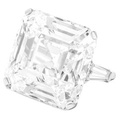GIA Certified 10.12 Ct. Emerald Cut Diamond Tapered Baguette Ring