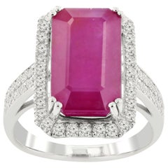 GIA Certified 10.13 Carat Rare Unheated Ruby Fashion Ring