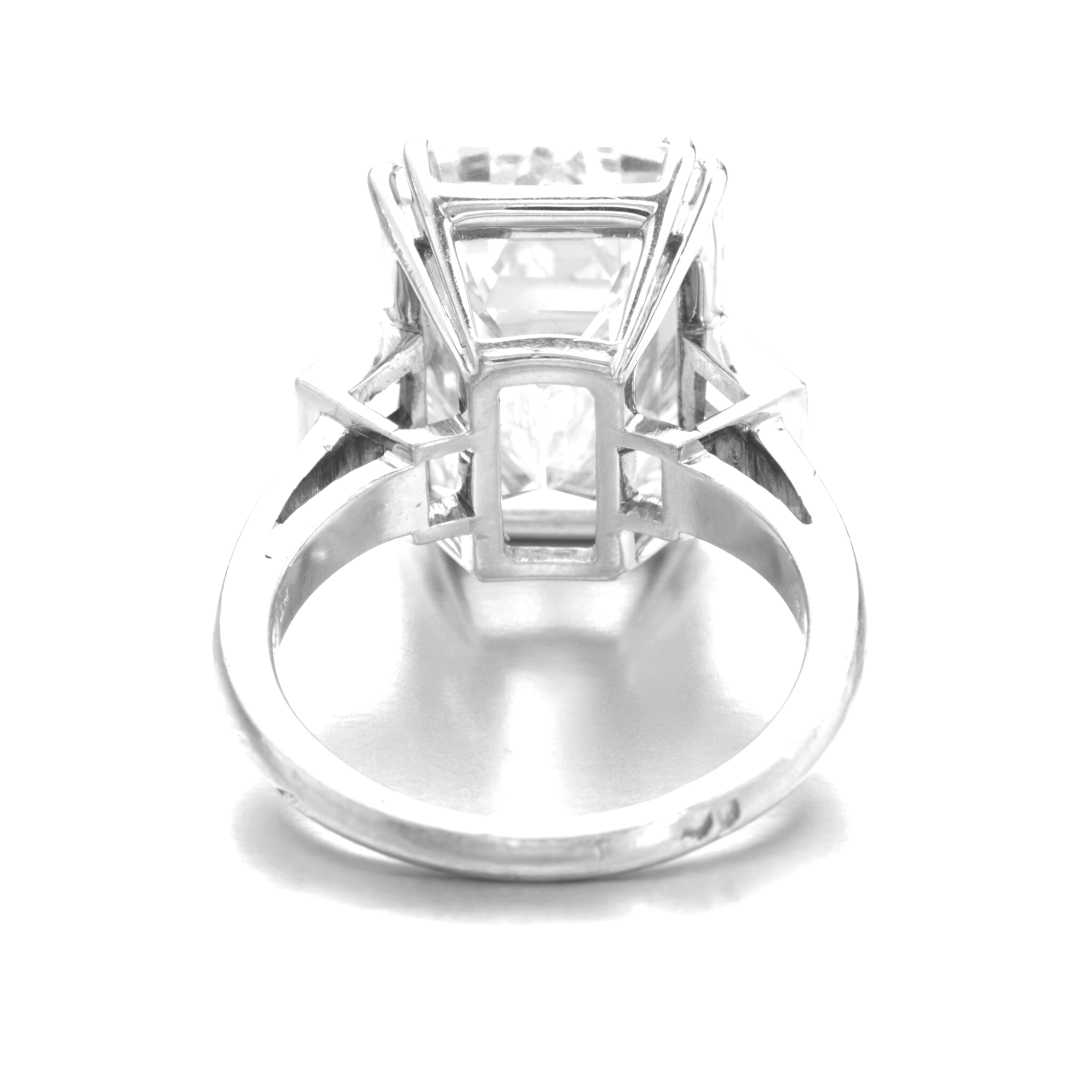 GIA Certified 10.14 Carat Emerald Cut Diamond Platinum Ring

Elevate your elegance with this breathtaking diamond ring featuring a 10.14-carat emerald cut diamond that is GIA certified for exceptional quality. The ring is adorned with two exquisite