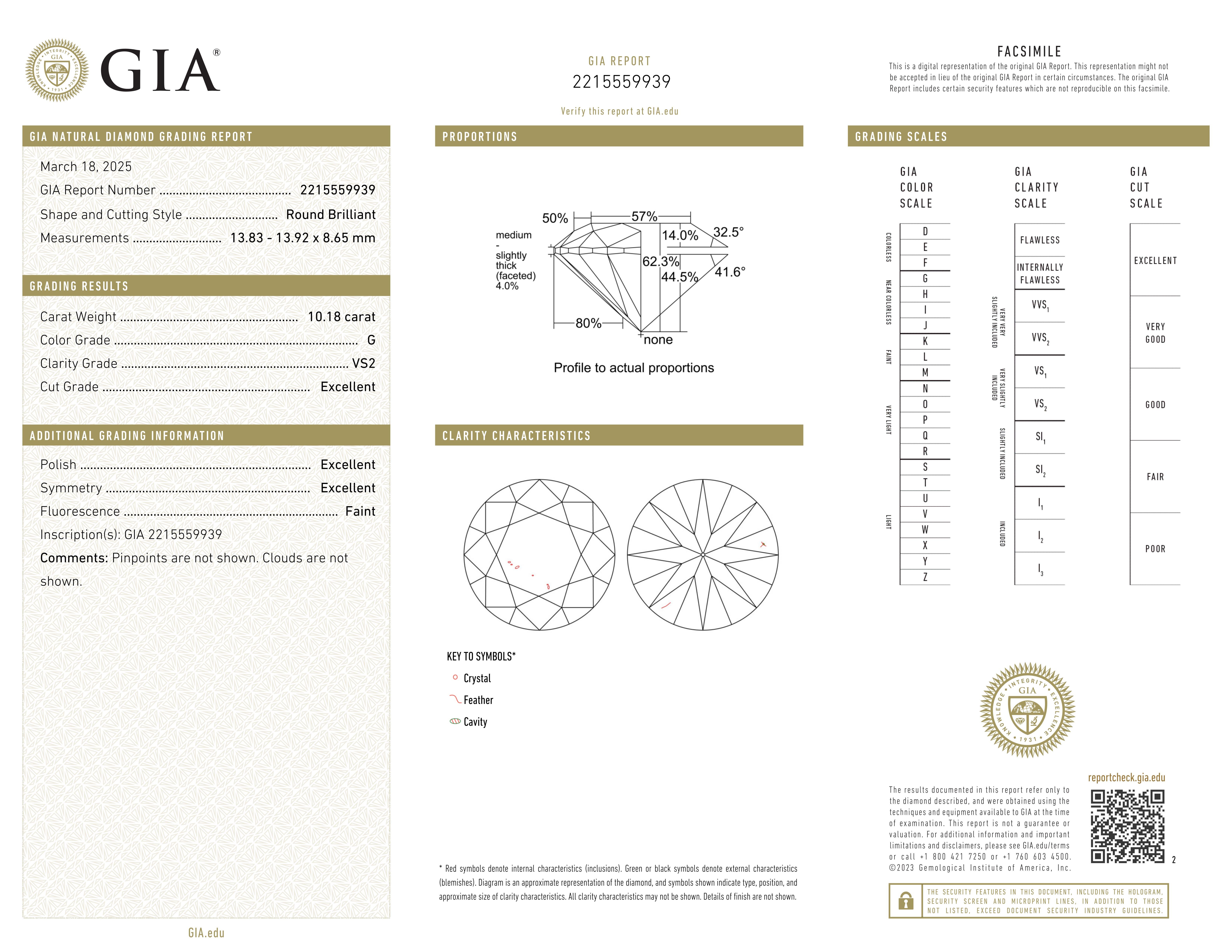 Taille ronde Bague en platine certifiée GIA et ornée d'un diamant rond brillant de 10.18 carats en vente