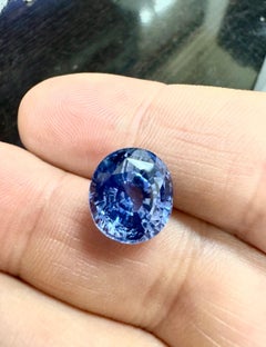 GIA Certified 10.19 Carat Oval No Heat Cornflower Blue Sapphire