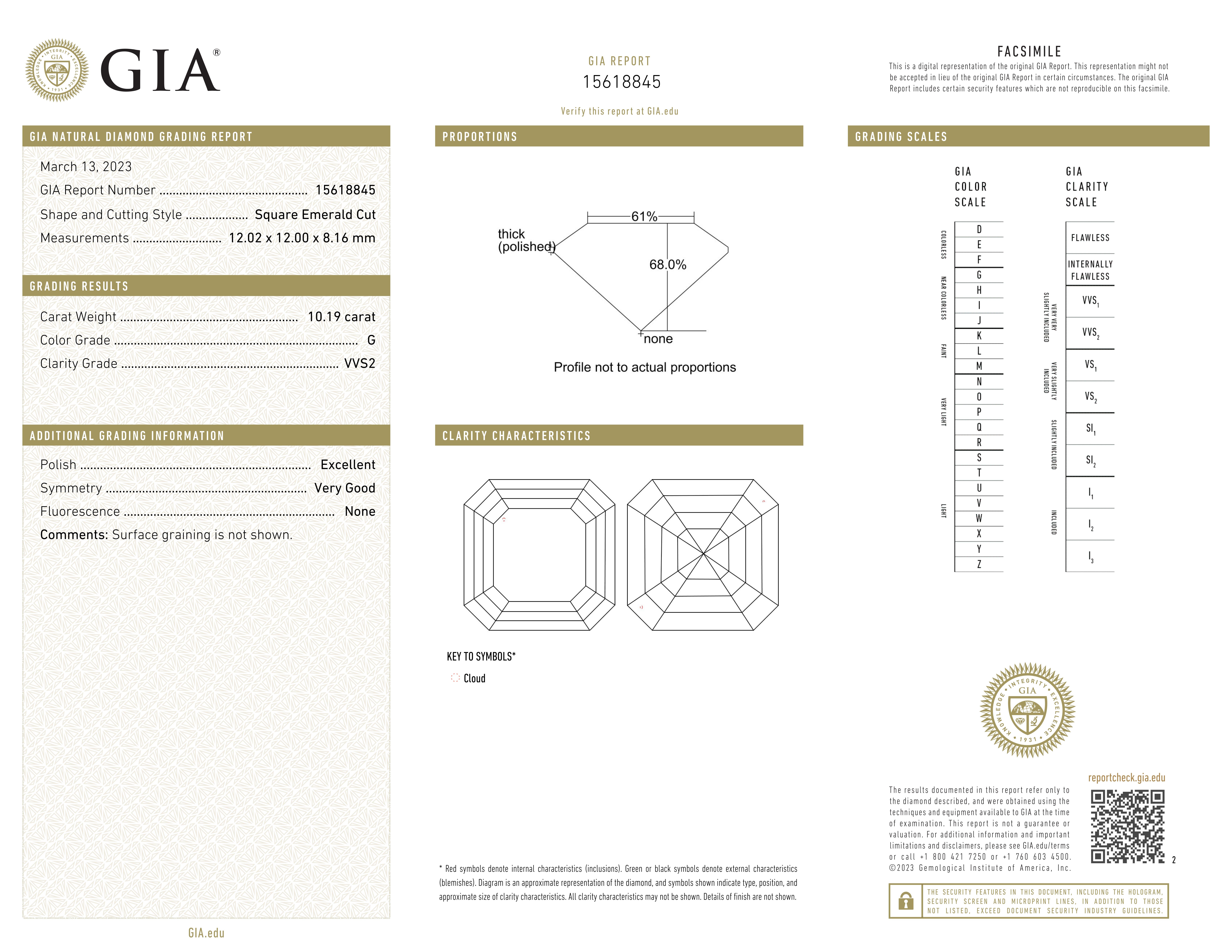 GIA-zertifizierte 10.19 Karat. Asscher Cut Diamant Platin Ring (Asscher-Schliff) im Angebot