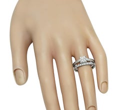 GIA Certified 1.01ct Diamond Engagement Ring and Wedding Band Set