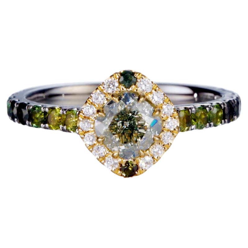 GIA Certified, 2.03ct Natural Fancy Green-Yellow Cushion cut diamond ...