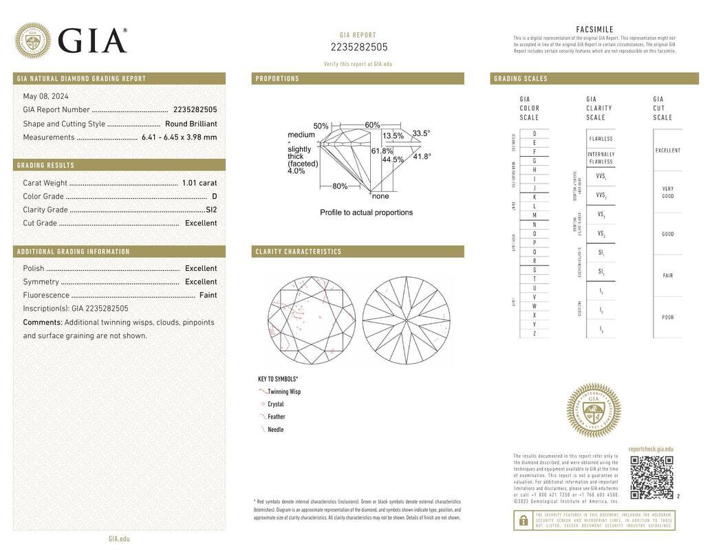 Contemporaneo GIA Certified 1.01ct Anello con diamante rotondo multi pietra Marquise Milgrain Ribbon in vendita