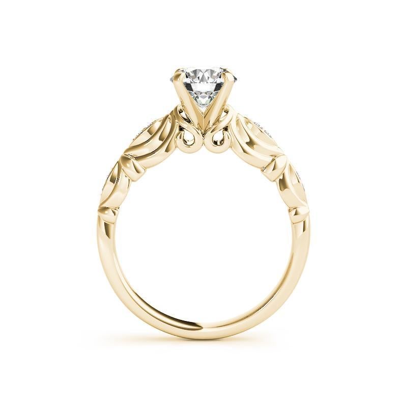 GIA Certified 1.01ct Anello con diamante rotondo multi pietra Marquise Milgrain Ribbon In condizioni Nuovo in vendita a New York, NY