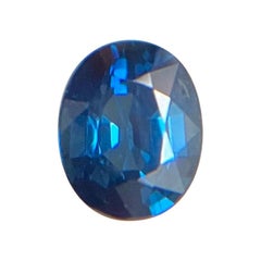 GIA Certified 1.01ct Vivid Blue Untreated Sapphire Oval Cut Unheated Rare Gem