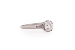 GIA Certified 1.02 Carat Art Deco Diamond Platinum Engagement Ring