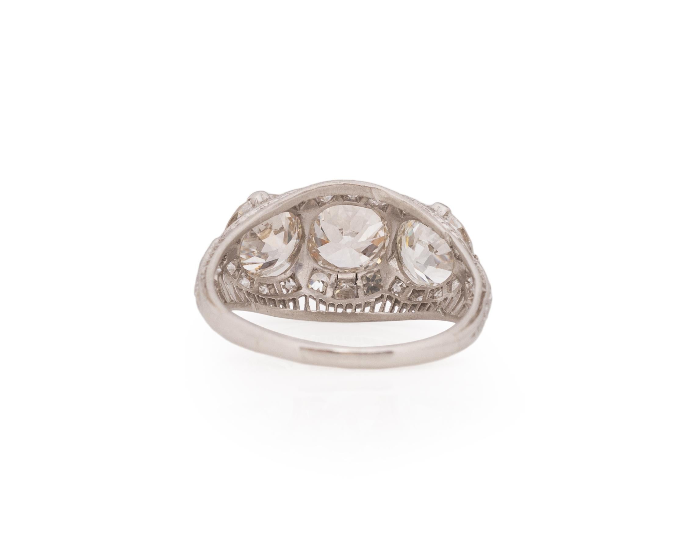 GIA Certified 1.02 Carat Art Deco Diamond Platinum Engagement Ring In Good Condition For Sale In Atlanta, GA