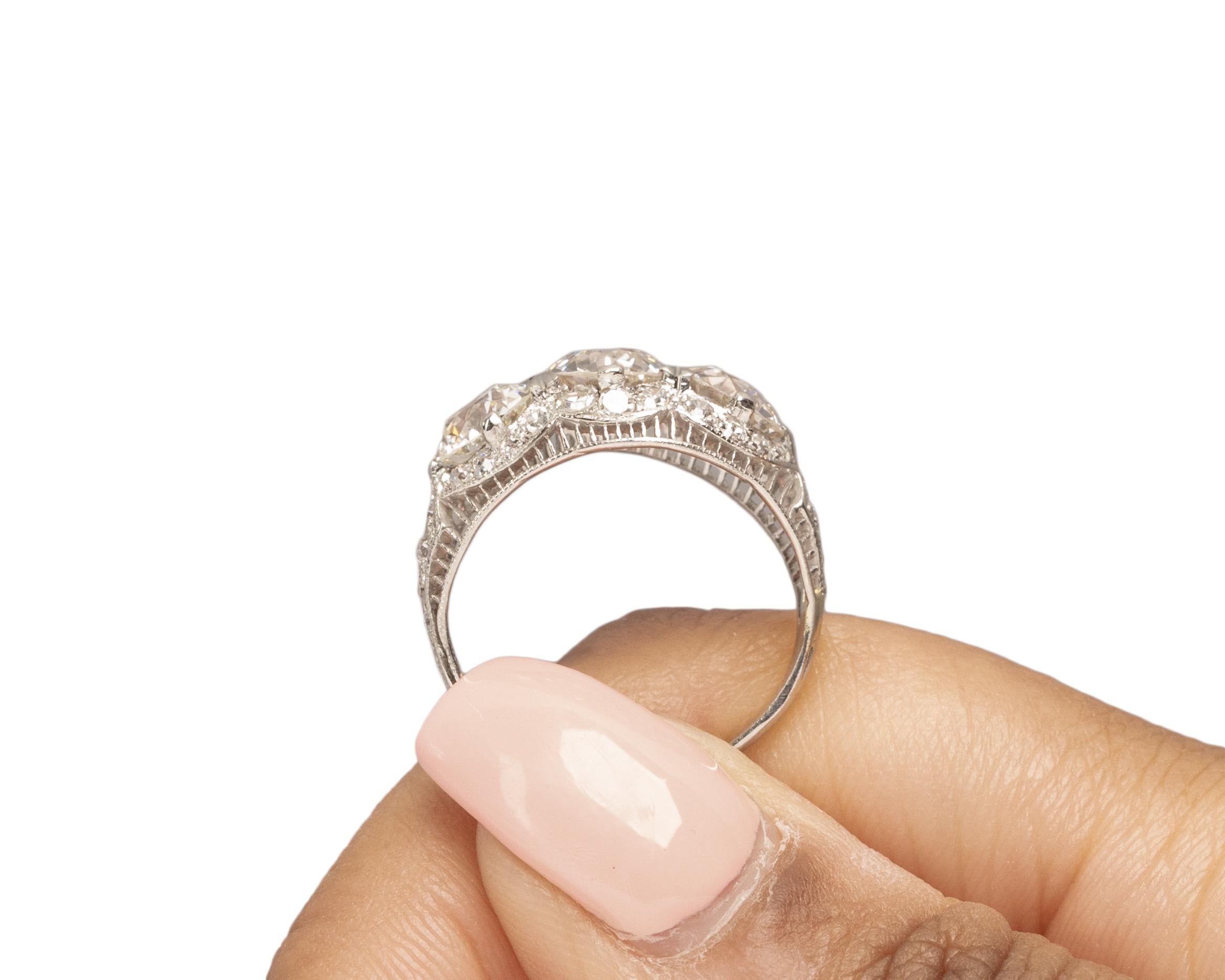 GIA Certified 1.02 Carat Art Deco Diamond Platinum Engagement Ring For Sale 3