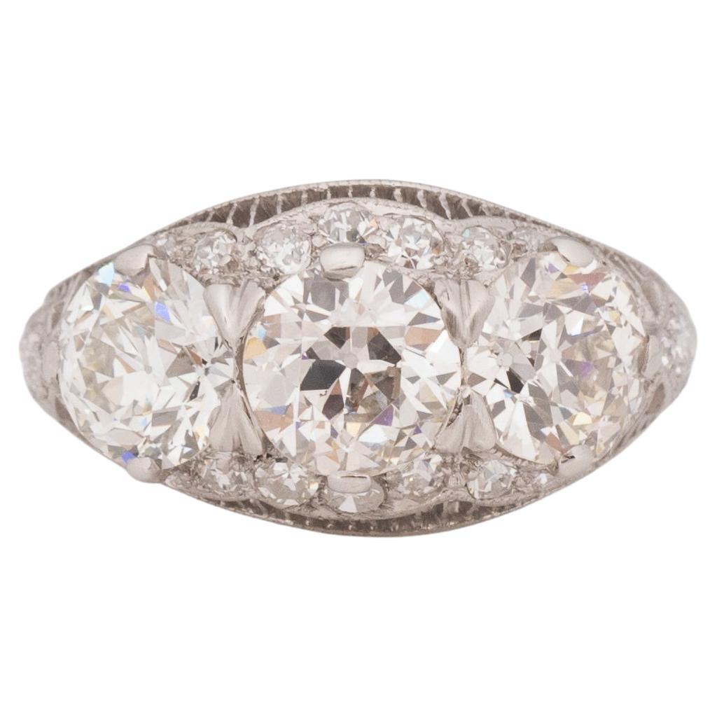 GIA Certified 1.02 Carat Art Deco Diamond Platinum Engagement Ring For Sale