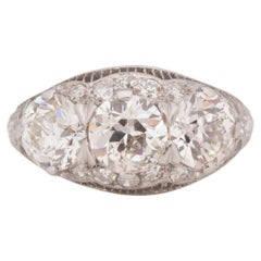 Platin-Verlobungsring mit GIA-zertifiziertem 1,02 Karat Art Deco-Diamant