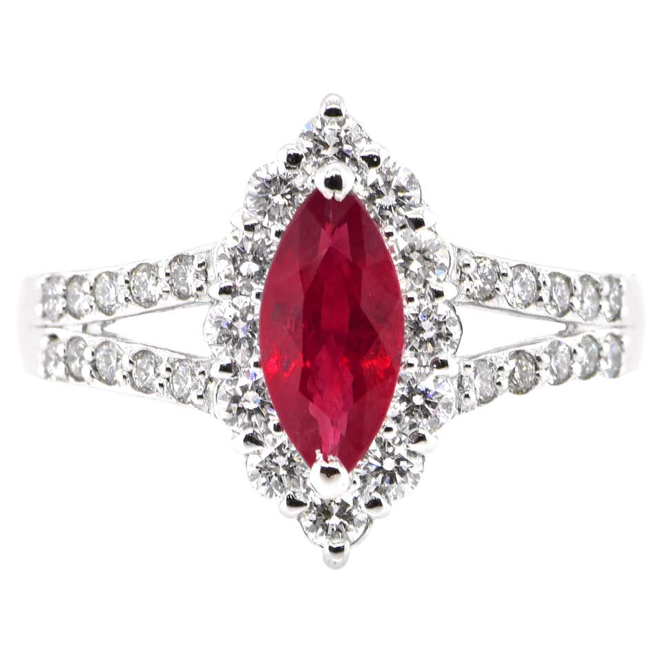 GIA Certified 3 Carat Pigeon Blood Burma Ruby Engagement Ring For Sale ...