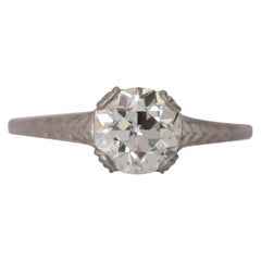 GIA Certified 1.02 Carat Diamond Platinum Engagement Ring