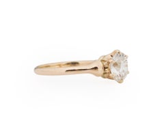 GIA Certified 1.02 Carat Edwardian Diamond 14 Karat Yellow Gold Engagement Ring
