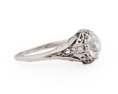 GIA Certified 1.02 Carat Edwardian Diamond Platinum Engagement Ring