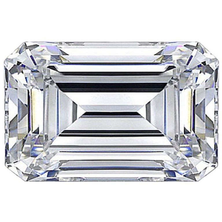 GIA Certified 1.02 Carat F Color SI1 Clarity EmeraldCut Natural