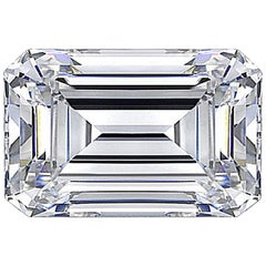 GIA Certified 1.02 Carat F Color SI1 Clarity Emerald-Cut Natural Diamond