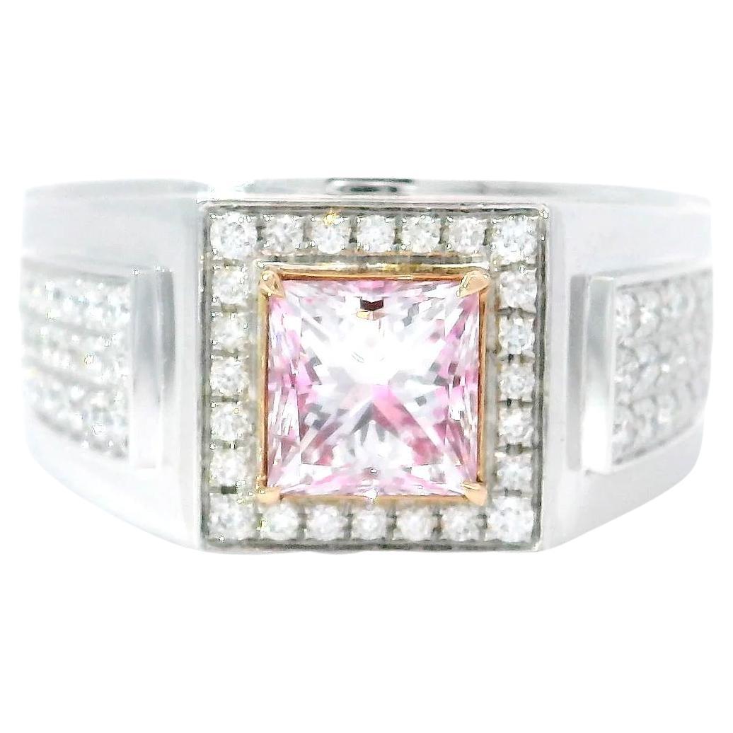 GIA Certified 1.02 Carat Faint Pink SI2 Clarity Diamond Ring