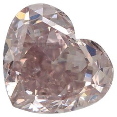 Diamante certificado por GIA de 1,02 quilates de color rosa pardusco fantasía con claridad SI2