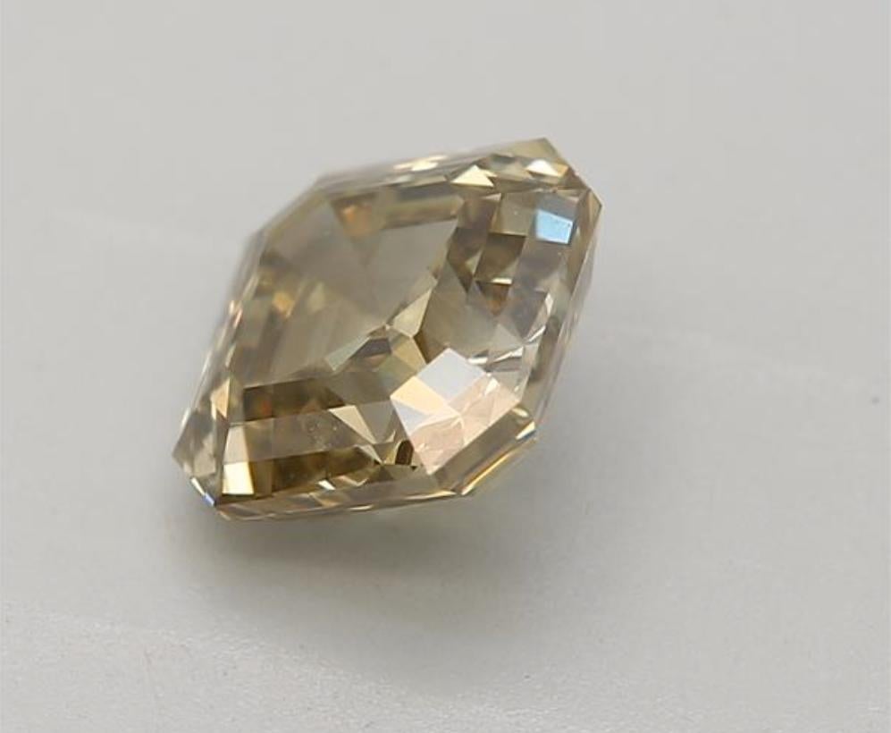 da uomo o donna Diamante certificato GIA da 1,02 carati di colore marrone scuro, giallo verdastro, purezza SI1 in vendita