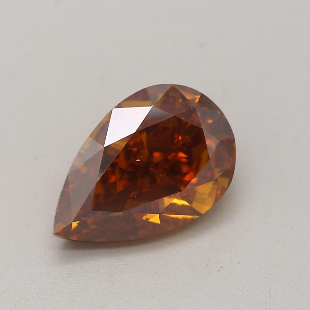 Certificate: GIA 
Report Number: 2195140719
Shape And Cut: Pear
Carat Weight: 1.02 carat
Measurements: 7.61 x 5.09 x 3.51 mm
Color Grade: Fancy Deep Orange Brown

FEATURES OF THE DIAMOND:

This Fancy Deep Orange Brown diamond is a rare and stunning