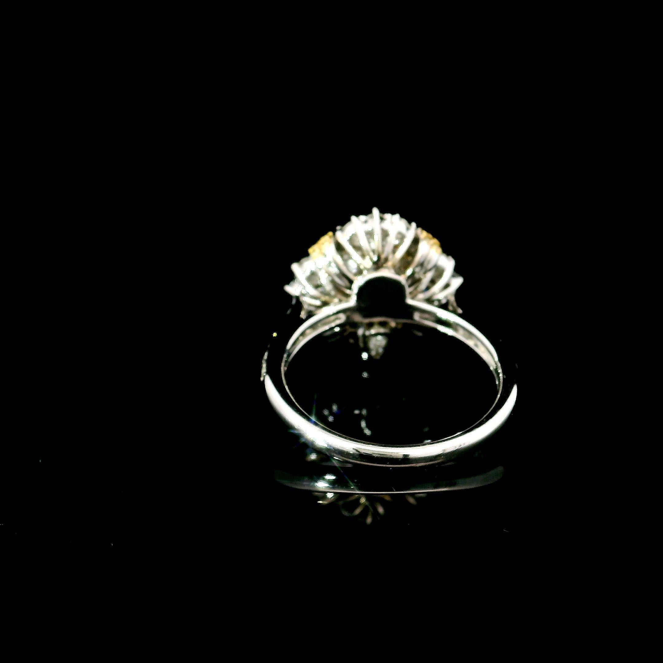 Women's or Men's GIA Certified 1.02 Carat Fancy Intense Yellow I1 Clarity Diamond Ring For Sale