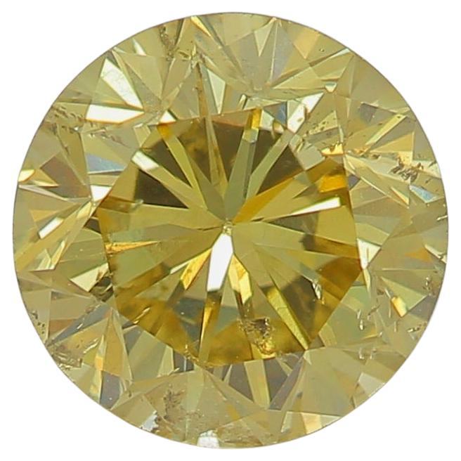 GIA Certified 1.02 Carat Fancy Light Brownish Yellow SI2 Clarity Diamond
