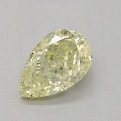 GIA Certified 1.02 Carat Fancy Light Green Yellow Si1 Clarity Diamond