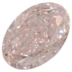 Diamante certificado por el GIA de 1,02 quilates de color rosa anaranjado claro con claridad SI2