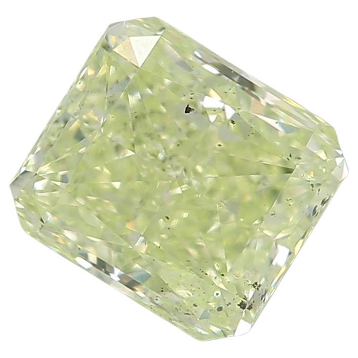 Diamante certificado por el GIA de 1,02 quilates de color amarillo fantasía verde con claridad SI2