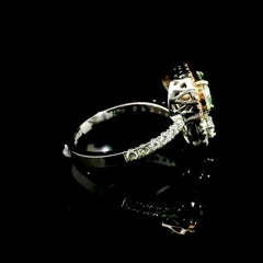 GIA Certified 1.02 Carat Light Green Yellow VVS2 Clarity Diamond Ring
