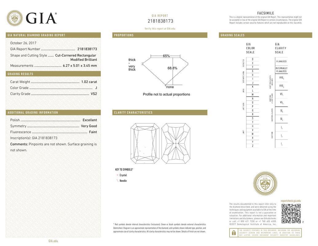 Contemporaneo GIA Certified 1.02 Carat Radiant Halo Openwork Diamond Ring in vendita