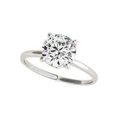 GIA Certified 1.02 Carat Round Diamond Hidden Halo Diamond Ring