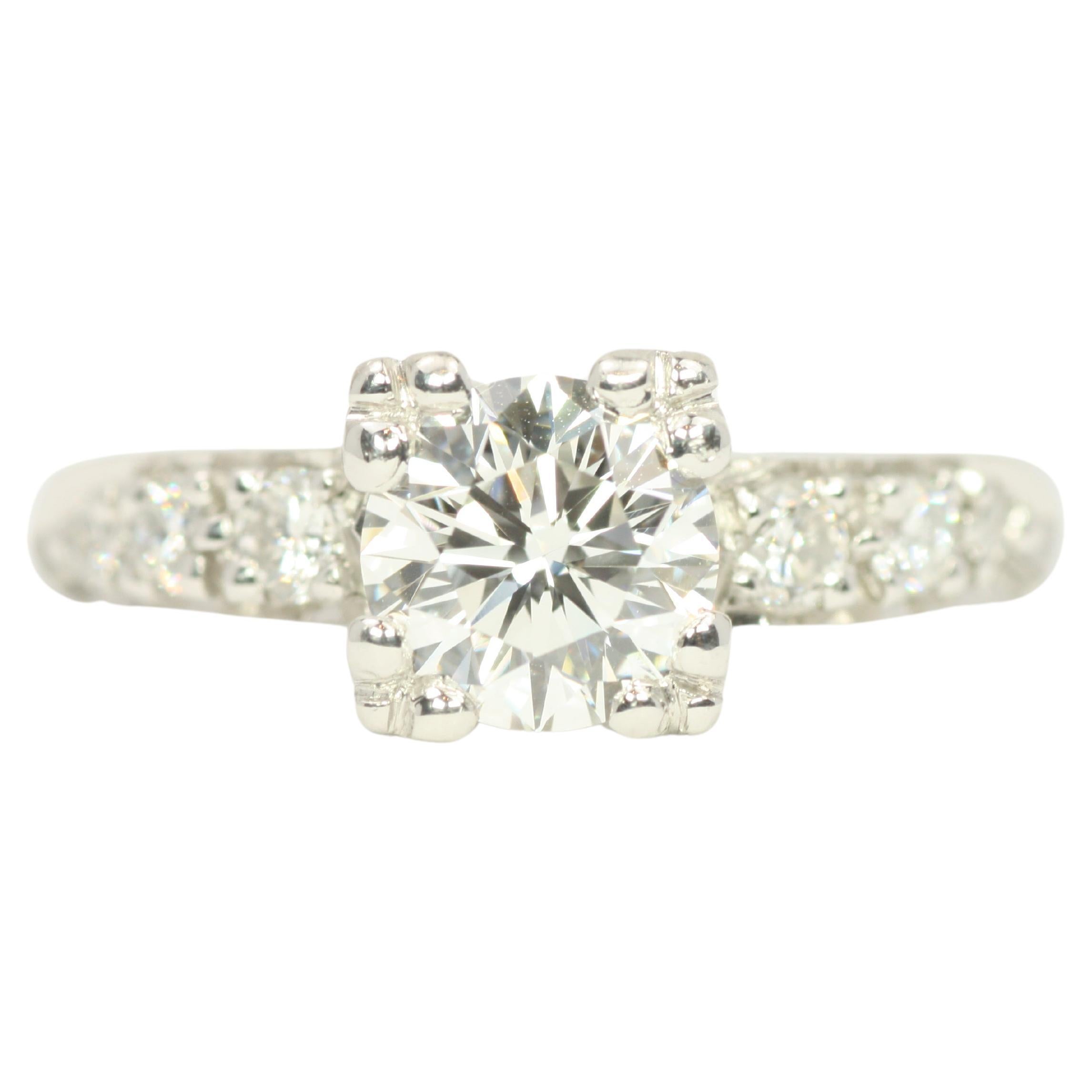 GIA Certified 1.02 Carat Round Diamond Platinum Engagement Ring by Bracken