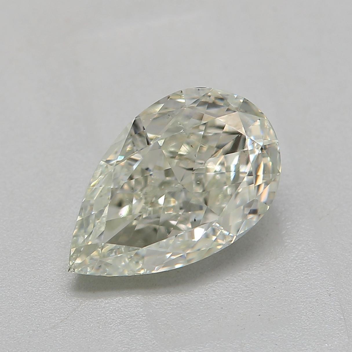 Certificate: GIA 
Report Number: 5496114930
Shape And Cut: Pear
Carat Weight: 1.02 carat
Measurements: 8.46 x 5.34 x 3.20mm
Color Grade: Very Light Green Yellow

FEATURES OF THE DIAMOND:

This Very Light Green Yellow diamond is a rare and