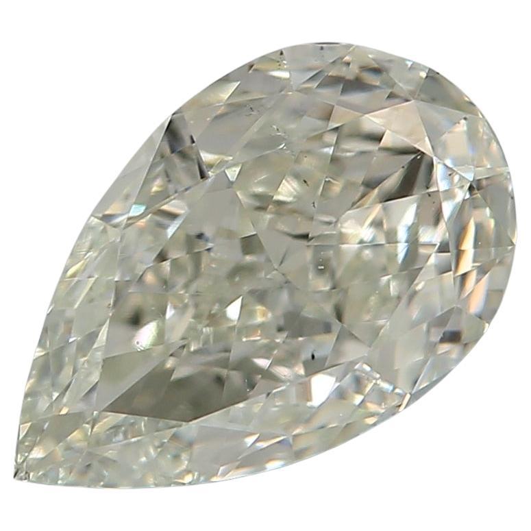 GIA Certified 1.02 Carat Very Light Green Yellow SI1 Clarity Diamond
