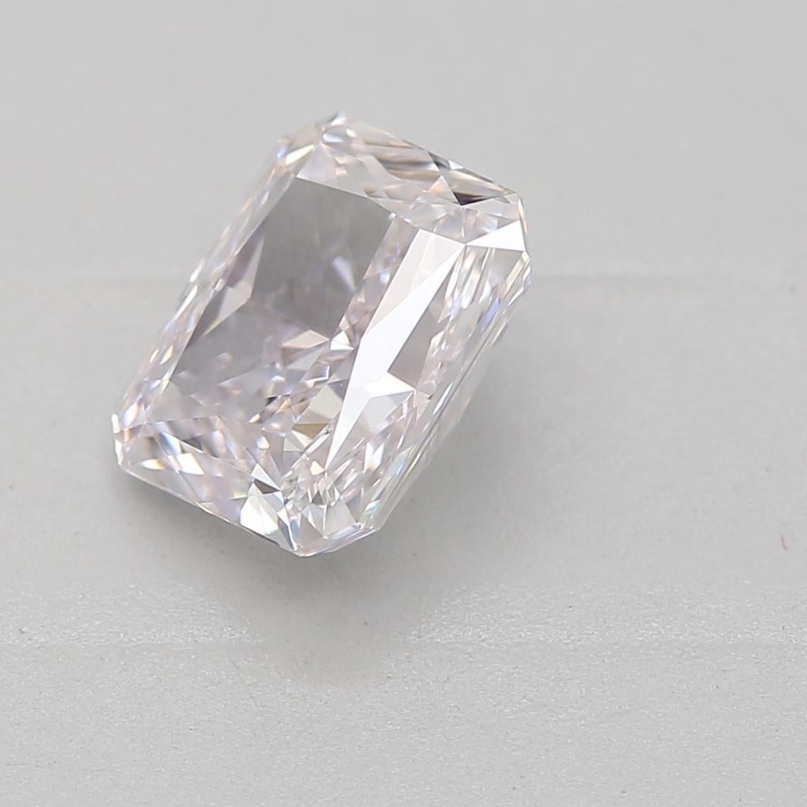 Radiant Cut GIA Certified 1.02 Carat Very Light Pink VVS2 Clarity Diamond For Sale