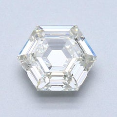 GIA Certified 1.02 Carat White Hexagonal Step Cut Loose Natural Diamond