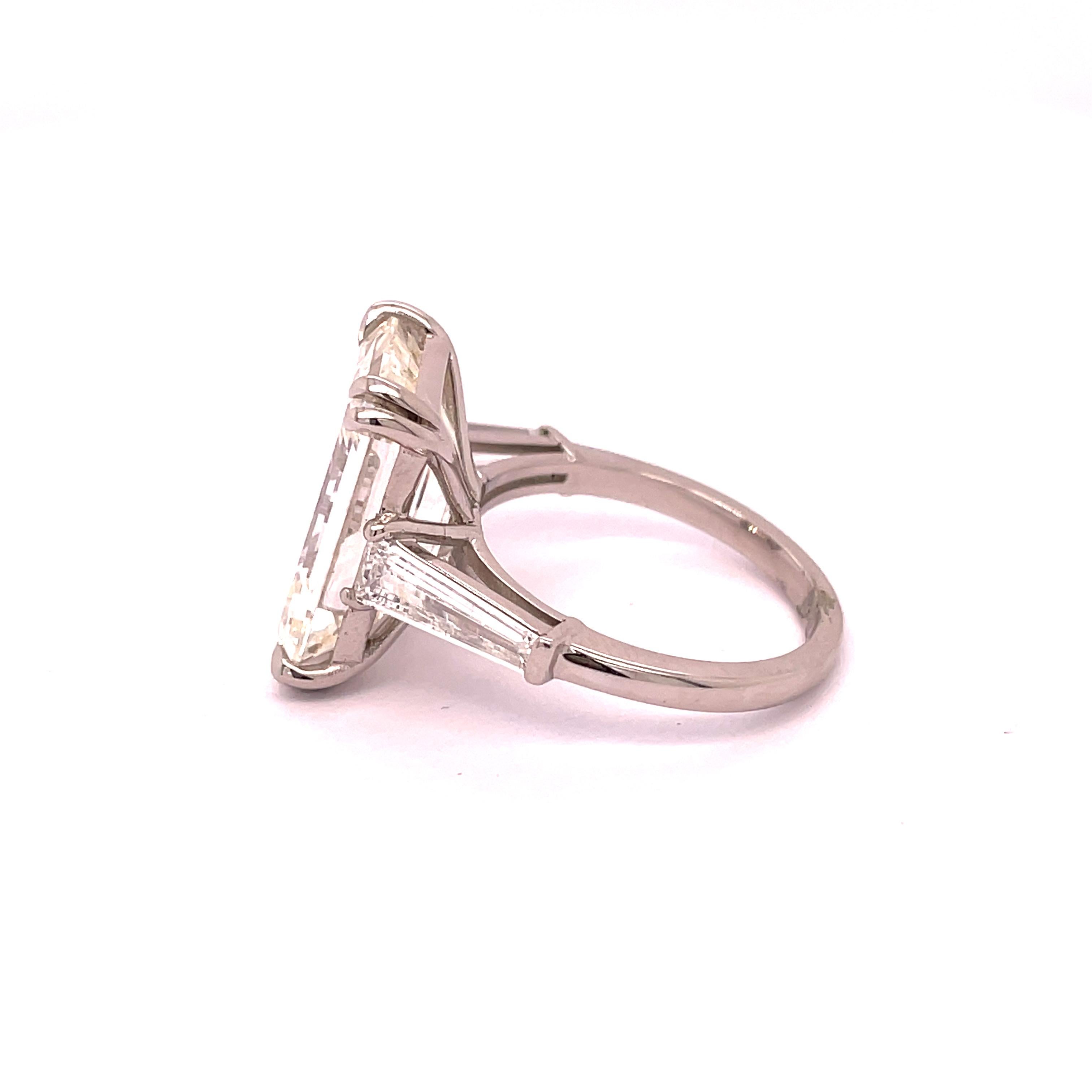 Women's GIA Certified 10.23 Emerald Diamond Ring For Sale