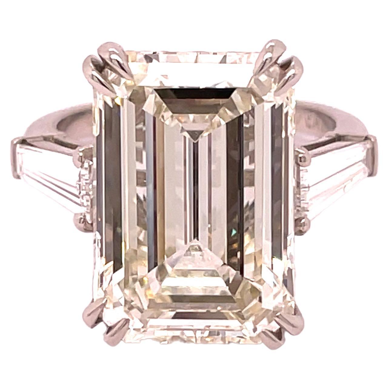 GIA Certified 10.23 Emerald Diamond Ring