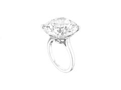 GIA Certified 10.26 Carat Round Cut Diamond Engagement Ring  TYPE 2A