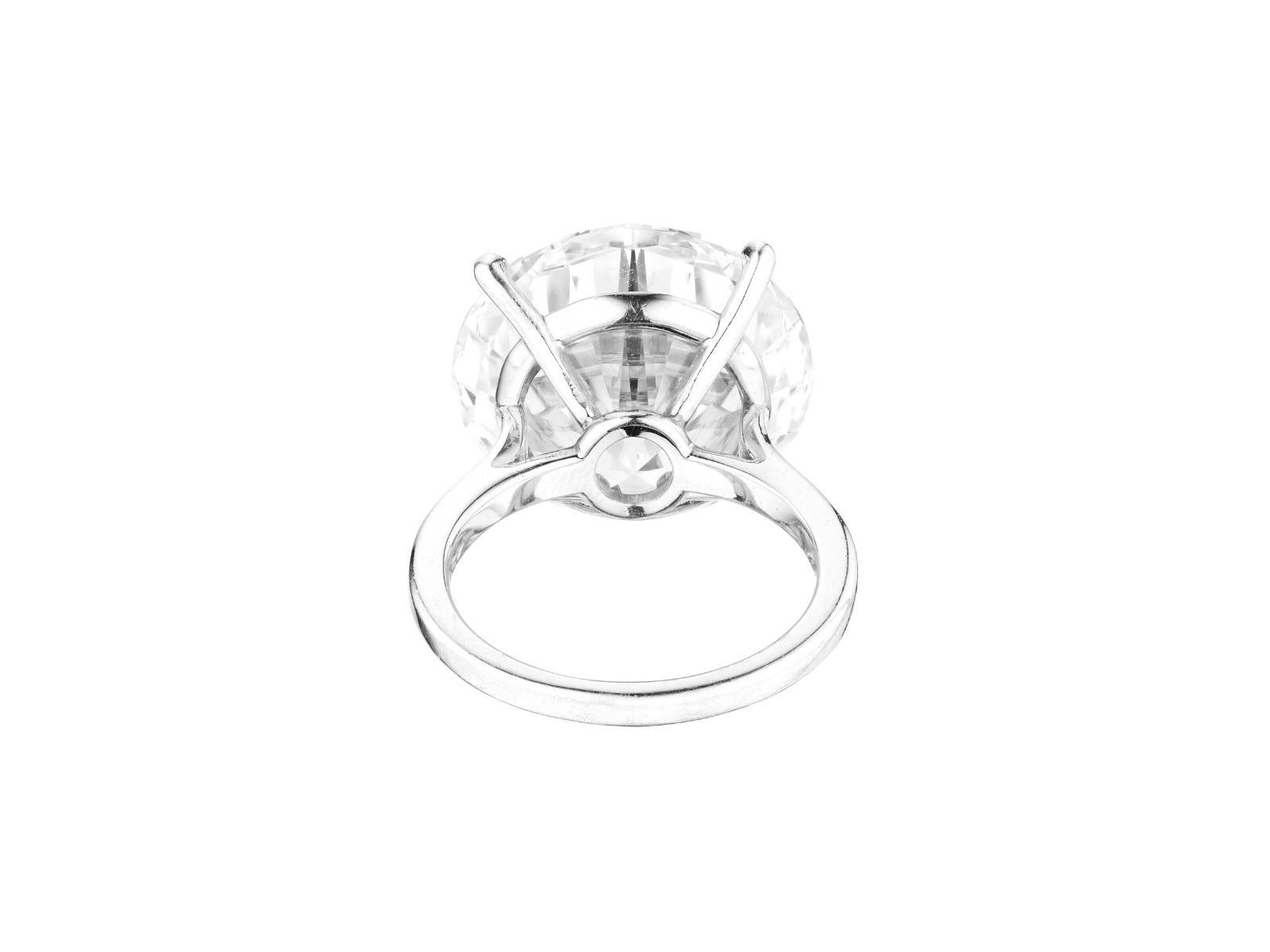 Contemporary GIA Certified 10.26 Carat Round Cut Diamond Engagement Ring  TYPE 2A For Sale