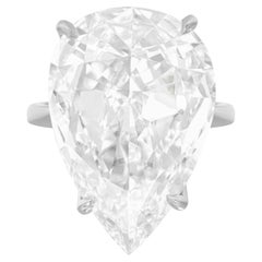 GIA zertifiziert 10,28 Karat D Farbe Birne Brillant Diamant Platin Ring